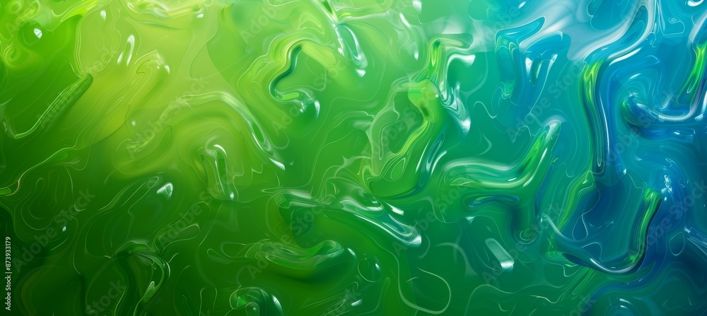 Abstract background made from green and blue jello. Gloss shiny glass wallpaper. Smooth liquid textures with flowing design Abstract background made from green and blue jello. Gloss shiny glass wallpaper. Smooth liquid textures with flowing design