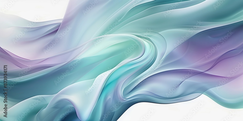 Fototapeta premium Abstract background with flowing shades of blue, green, and purple, perfect for modern wallpaper or design projects.