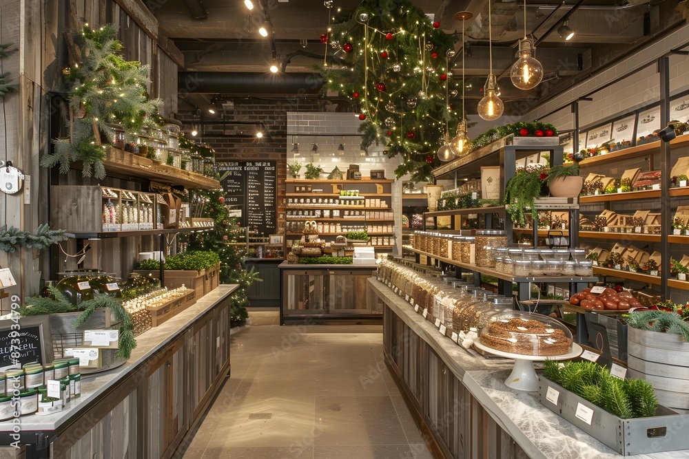 Cozy Specialty Tree Shop with Festive Holiday Decor and Products Cozy Specialty Tree Shop with Festive Holiday Decor and Products