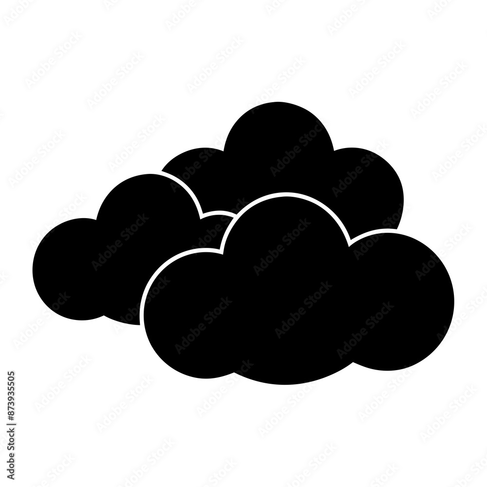 Abstract Clouds silhouette vector illustration