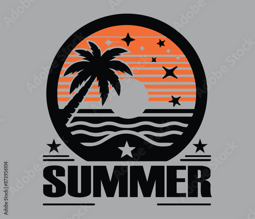 summer vector design,awesome summer svg,high resolution printable summer artwork