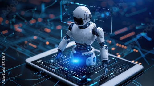 AI-driven underwriting process on a tablet optimize