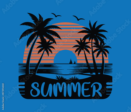 summer vector design,awesome summer svg,high resolution printable summer artwork