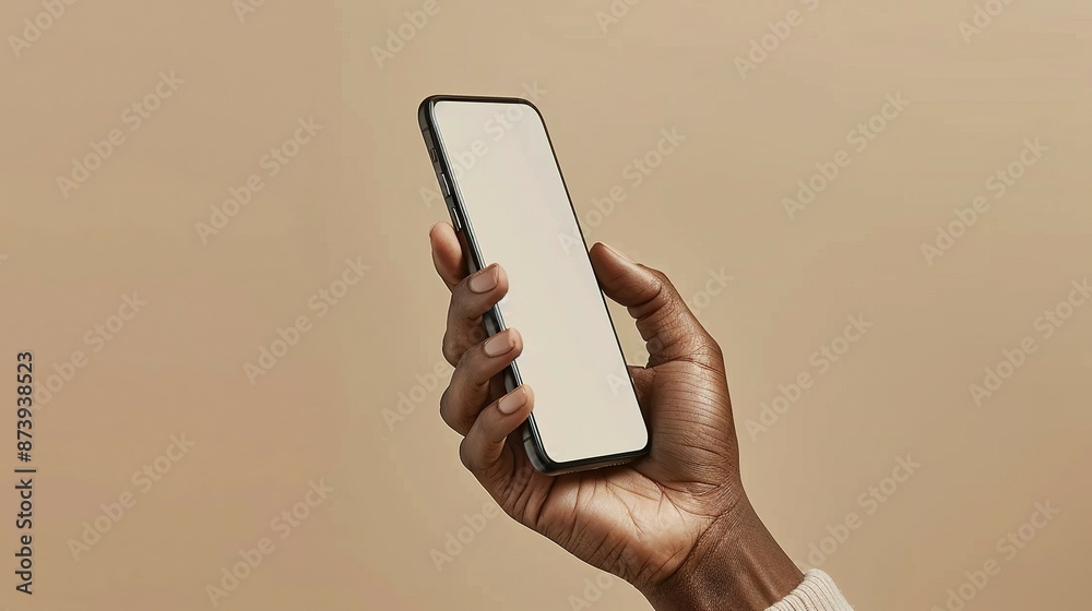 Hand Holding Smartphone with Blank Screen Hand Holding Smartphone with Blank Screen