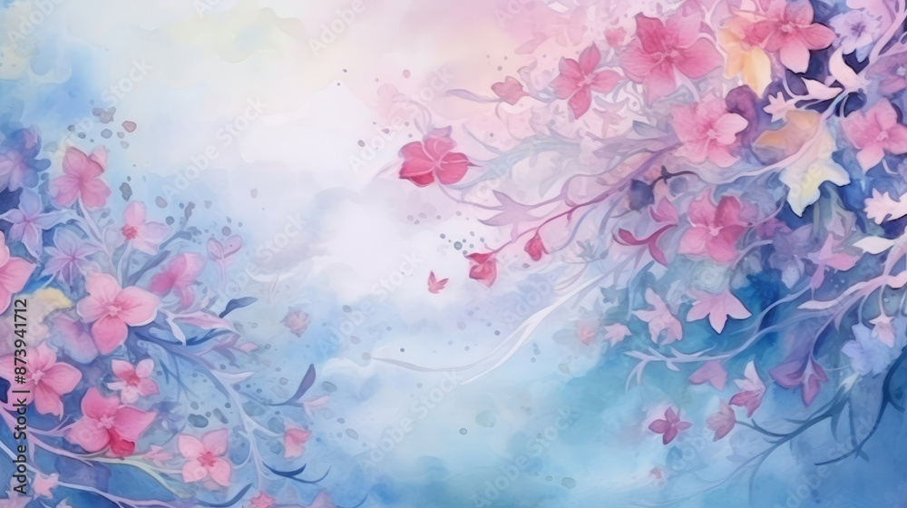 Hand painted watercolor background, generative ai Hand painted watercolor background, generative ai