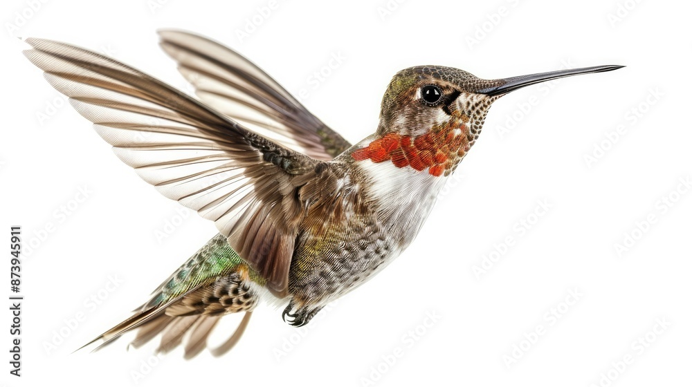 Obraz premium Innovative High Speed Photograph of Iridescent Hummingbird In Flight