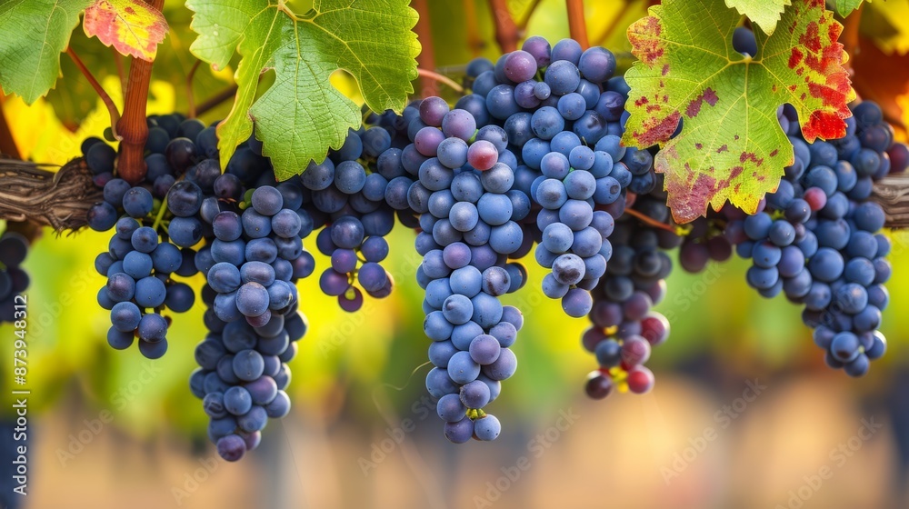 clusters of red grapes on a vine symbolize the fall harvest, embodying winemaking and vineyard customs clusters of red grapes on a vine symbolize the fall harvest, embodying winemaking and vineyard customs