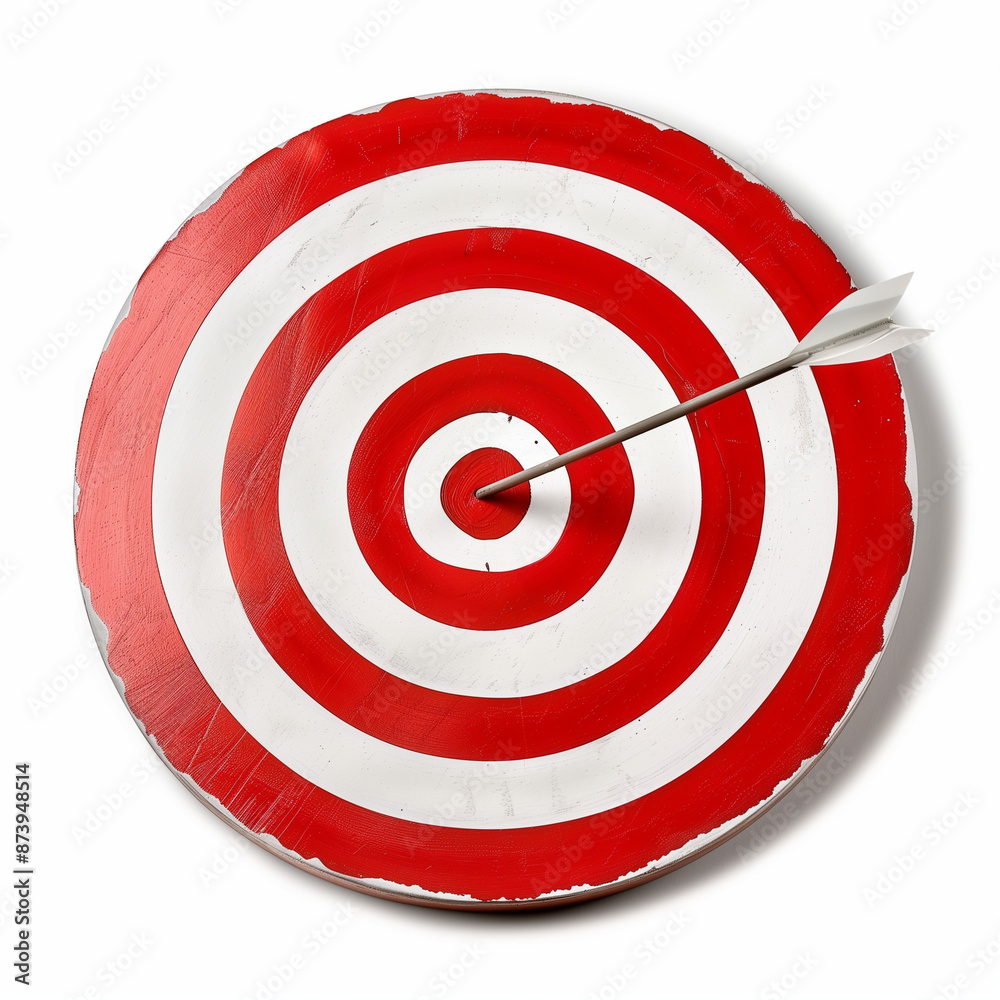 dart target with arrow, isolated on white background dart target with arrow, isolated on white background