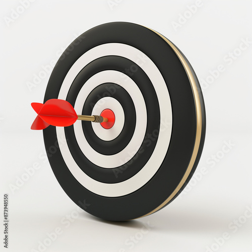 3D render of dart target an...