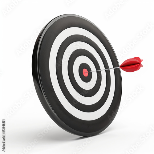 3D render of dart target an...