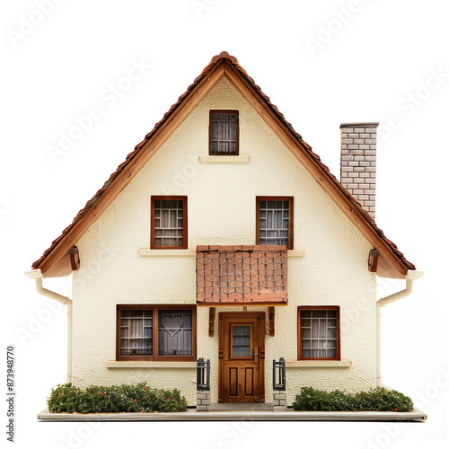 house figure isolated on wh...