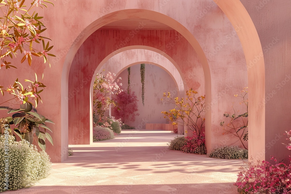 an arched entrance to a botanical garden an arched entrance to a botanical garden