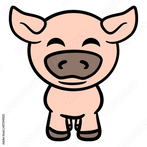 Little cute piggy pig piglet cartoon animal love