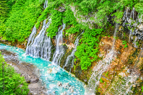 北海道美瑛の白ひげの滝 photo