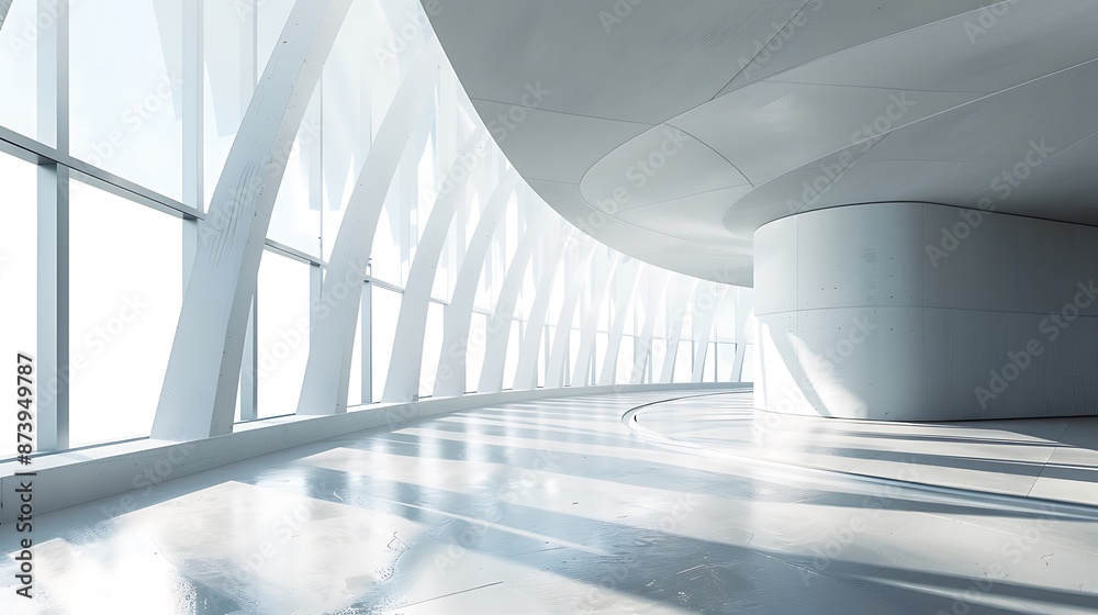 Obraz premium Abstract modern architecture background empty open space interior