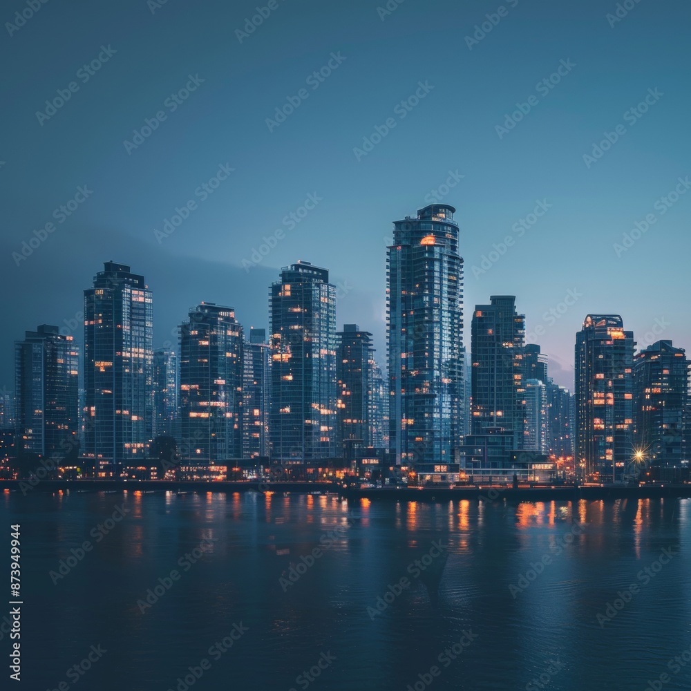 Glowing Cityscape: Real Estate Website Background Glowing Cityscape: Real Estate Website Background