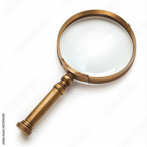 magnifying glass isolated o...