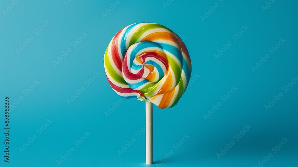Candy lolypop on cyan background Candy lolypop on cyan background
