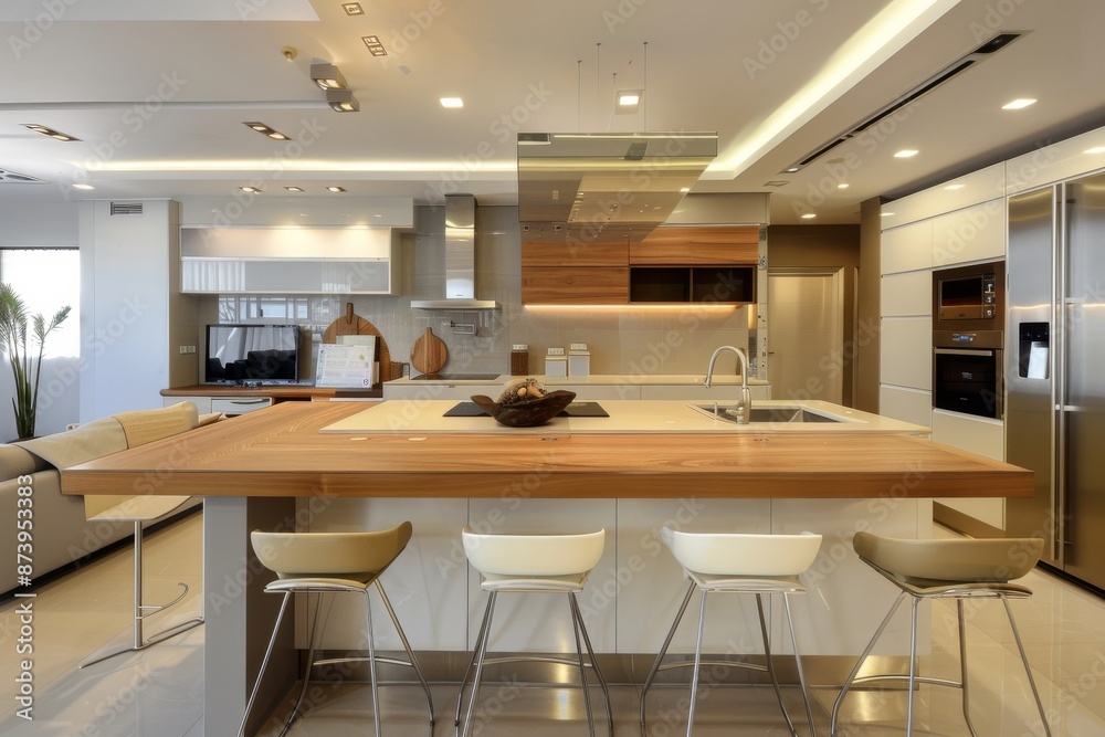 modern kitchen in a house with a beautiful design modern kitchen in a house with a beautiful design