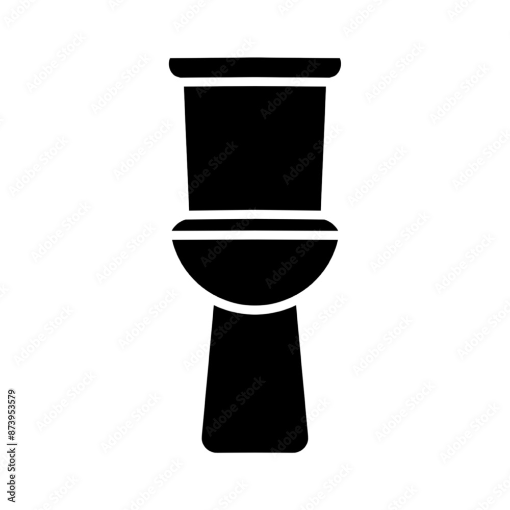 Toilet editable stroke outline icon isolated on white background flat vector illustration. Toilet editable stroke outline icon isolated on white background flat vector illustration.