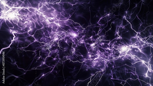 Wallpaper Mural The black background of this futuristic scene shows an electric flash and a powerful discharge. The abstract lightning effect can be used as a background for a techno party flyer or to customize Torontodigital.ca
