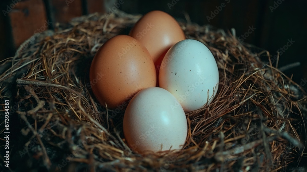 eggs in a nest eggs in a nest