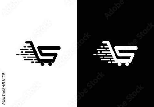 shopping cart icon, cart icon vector, in trendy flat style isolated on white background.