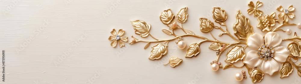 Gold Baroque Embossed Floral Seamless Pattern Gold Baroque Embossed Floral Seamless Pattern