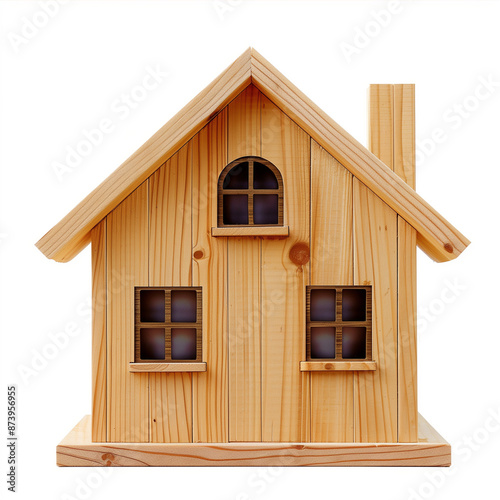 house made from wood, isola...
