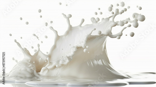 milk splash isolated on white background © pattozher