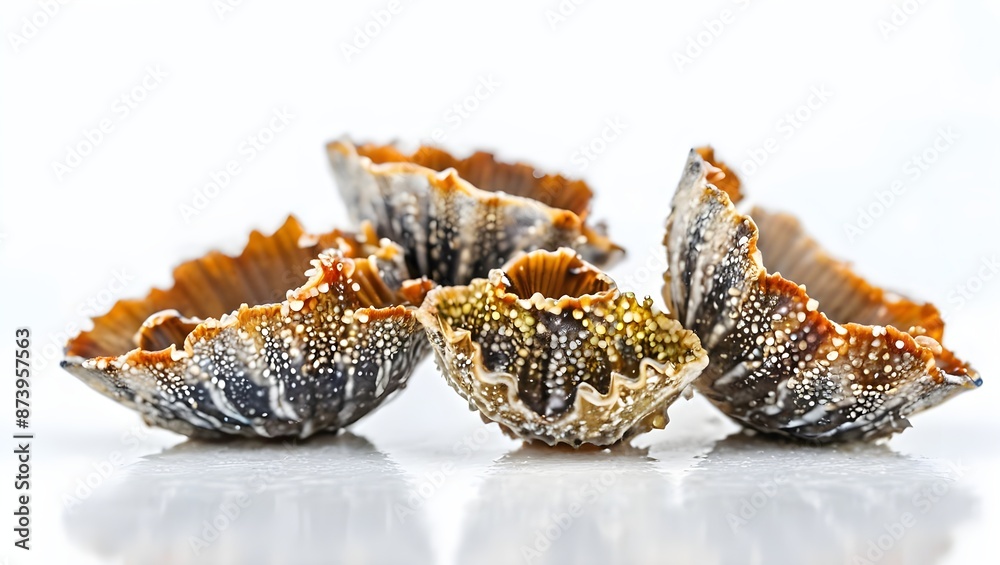 A Stunning Image of a Barnacle Isolated on a White Background, A Detailed Image of a Barnacle on a White Background