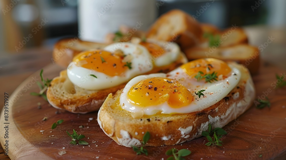 a soft-boiled egg with toast soldiers, centered with sharp detail and a clean background. a soft-boiled egg with toast soldiers, centered with sharp detail and a clean background.