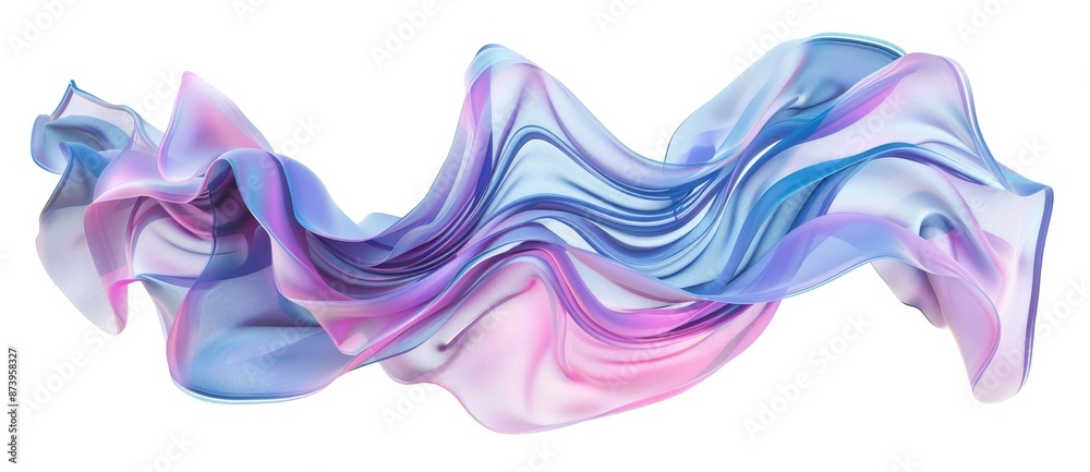 An abstract wave in the shape of 3D glass. Stock illustration. An abstract wave in the shape of 3D glass. Stock illustration.