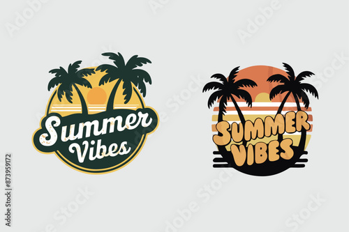summer t-shirt design vector
