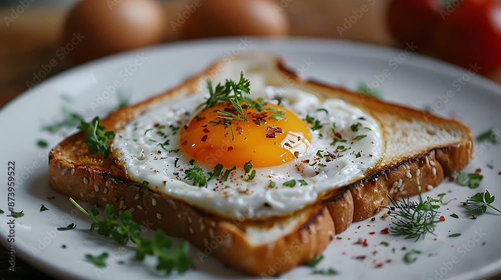 an egg-in-a-hole toast an egg-in-a-hole toast