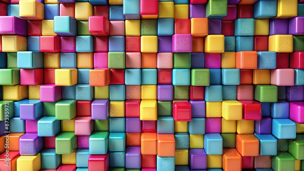 Background composed of colorful cubes, abstract, geometric,pattern, design, backdrop, vibrant, digital, art, cube, square Background composed of colorful cubes, abstract, geometric,pattern, design, backdrop, vibrant, digital, art, cube, square