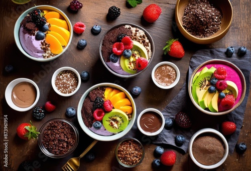 Wallpaper Mural delicious nutritious desserts healthy lifestyle, tasty, scrumptious, mouthwatering, delectable, flavorful, succulent, savory, indulgent, luscious Torontodigital.ca