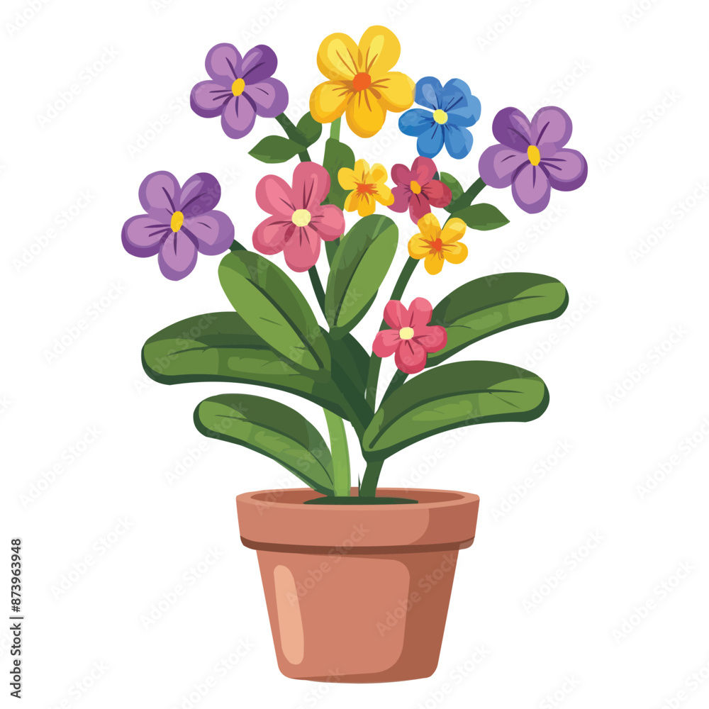 a Plant pot flower vector isolated on white solid background a Plant pot flower vector isolated on white solid background