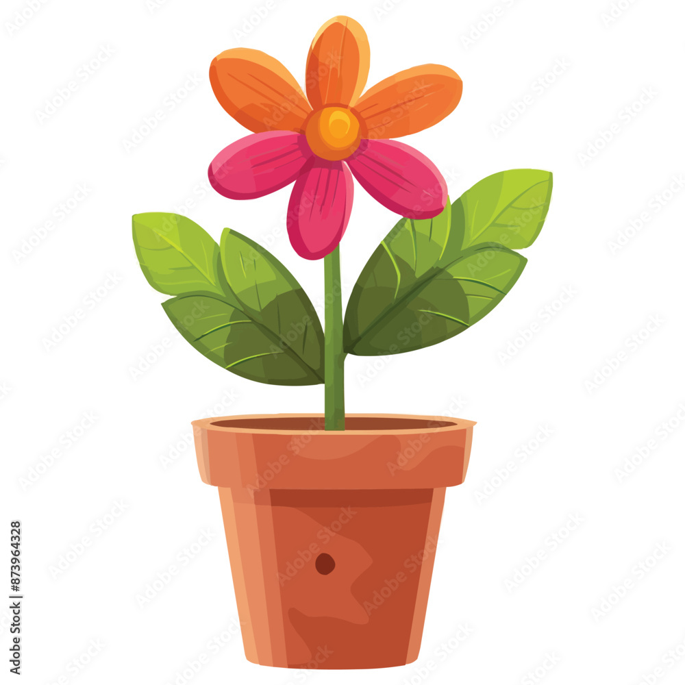 a Plant pot flower vector isolated on white solid background a Plant pot flower vector isolated on white solid background