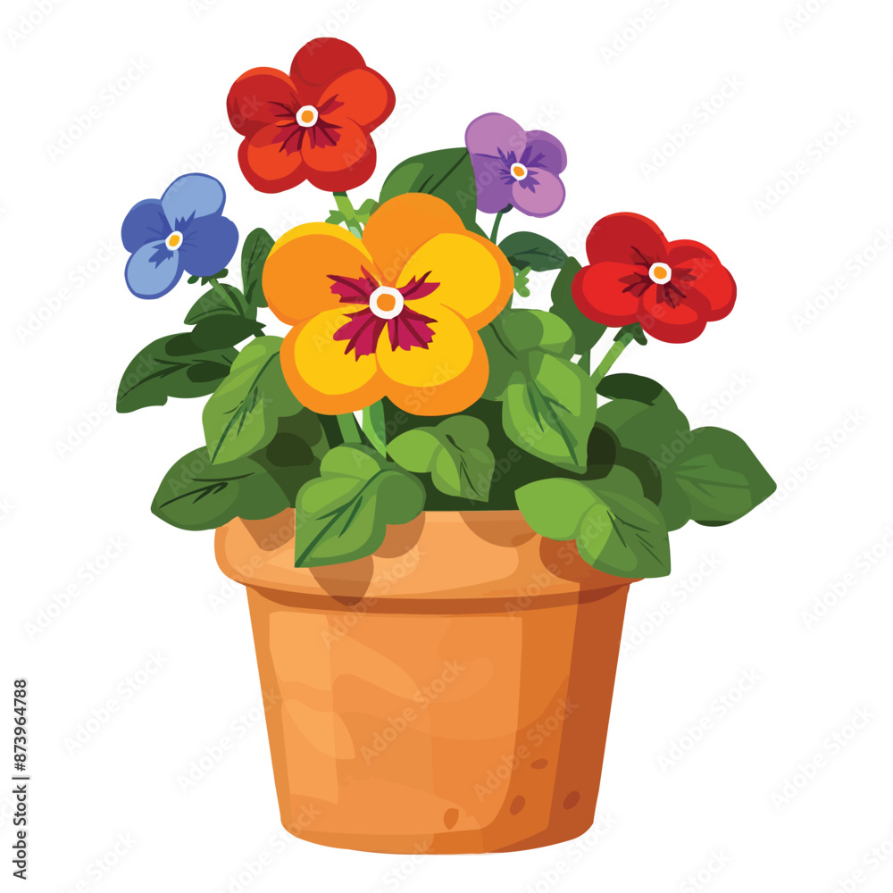a Plant pot flower vector isolated on white solid background a Plant pot flower vector isolated on white solid background