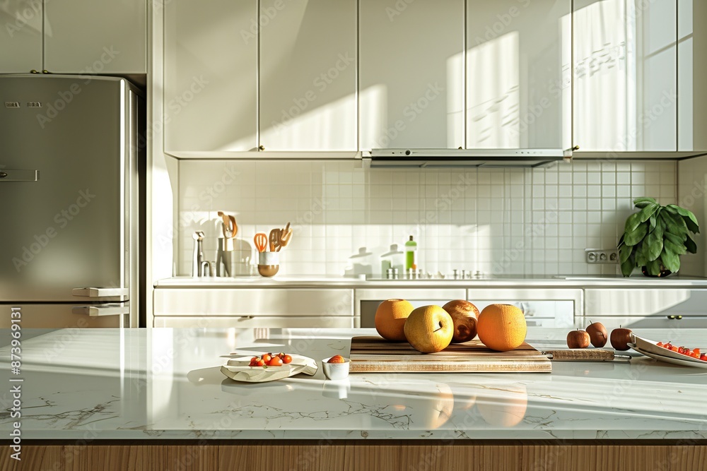 white modern kitchen in a house with a beautiful design white modern kitchen in a house with a beautiful design