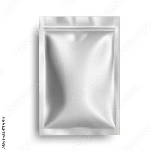 Realistic Blank Glossy Package Sachet Pouch Pack