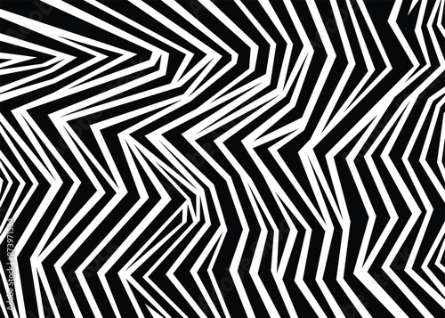 Abstract geometric lines pattern. Black and white vector pattern background.
