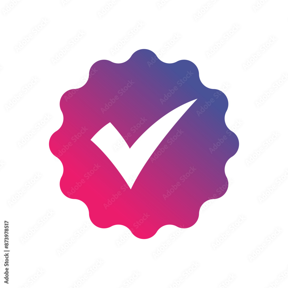 Check mark vector icon logo design illustration Check mark vector icon logo design illustration