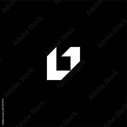minimalist Letter L1 or 1L logo concept vector icon