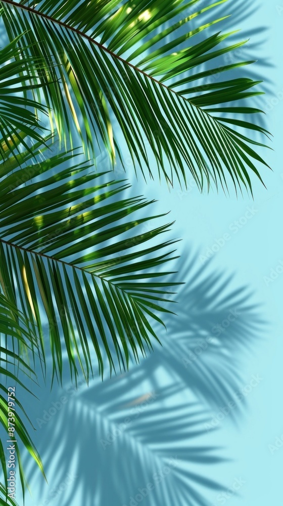 Naklejka premium Palm tree leaf backgrounds outdoors.