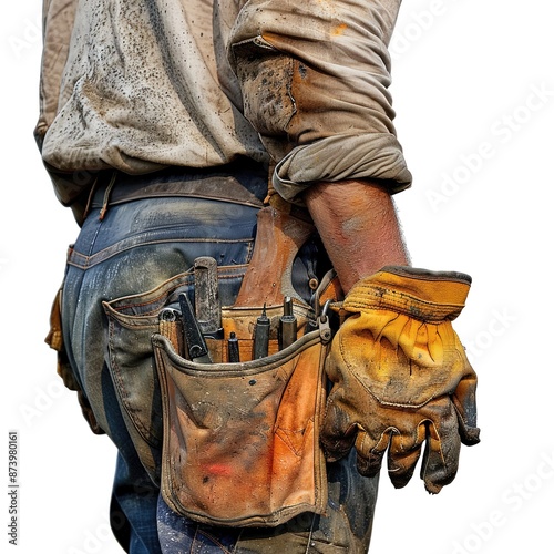 construction man in a white background © Umme