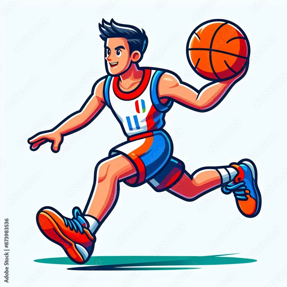Cartoon Style Basketball Player Cartoon Style Basketball Player