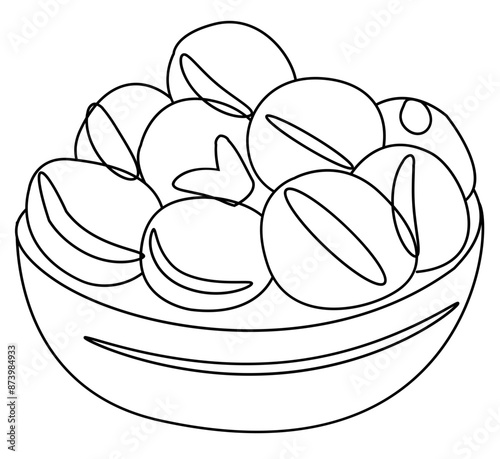junk food coloring page illustration