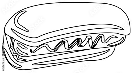 junk food coloring page illustration